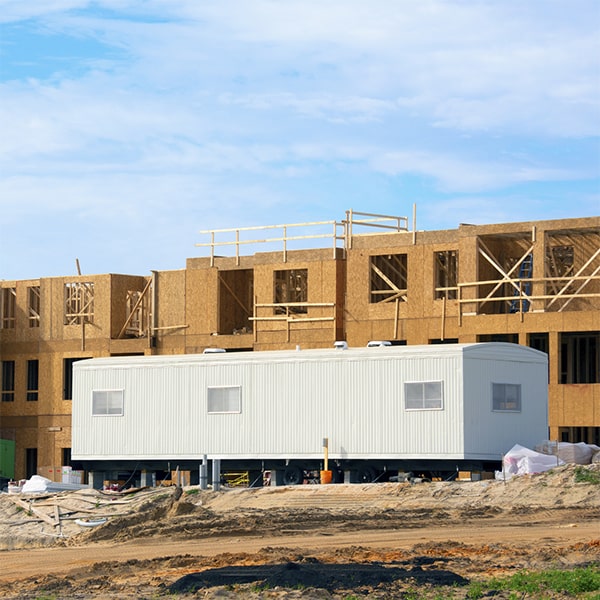 construction site office trailers range in size from 8 x 20 to 12 x 60 and come equipped with hvac, electrical outlets, and data ports